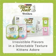 (12 pack) Purina Fancy Feast Petites Tender Chicken Entree Pate Gourmet Wet Kitten Food, 2.8 oz. Tub
