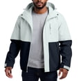 thumbnail image 2 of WTOBBY Men's Detachable Hood Outdoor Jacket, Water-Resistant Windbreaker with Zippered Pockets, Hiking Camping Gear for All Weather Conditions,Dark Blue XL, 2 of 4