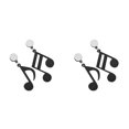 thumbnail image 2 of Qarigey 1 Pair Musical Note Women Earring Work Fashion Asymmetric Ear Dancing Daily Decoration Jewellery Metal Earrings Casual 2.1x1.8 cm 2piezas, 2 of 6