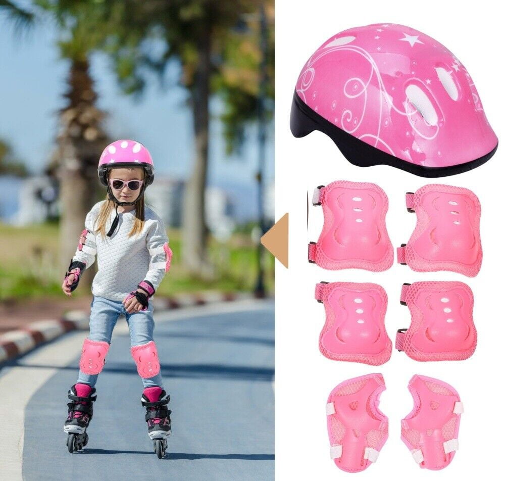 girl bike helmet and pads