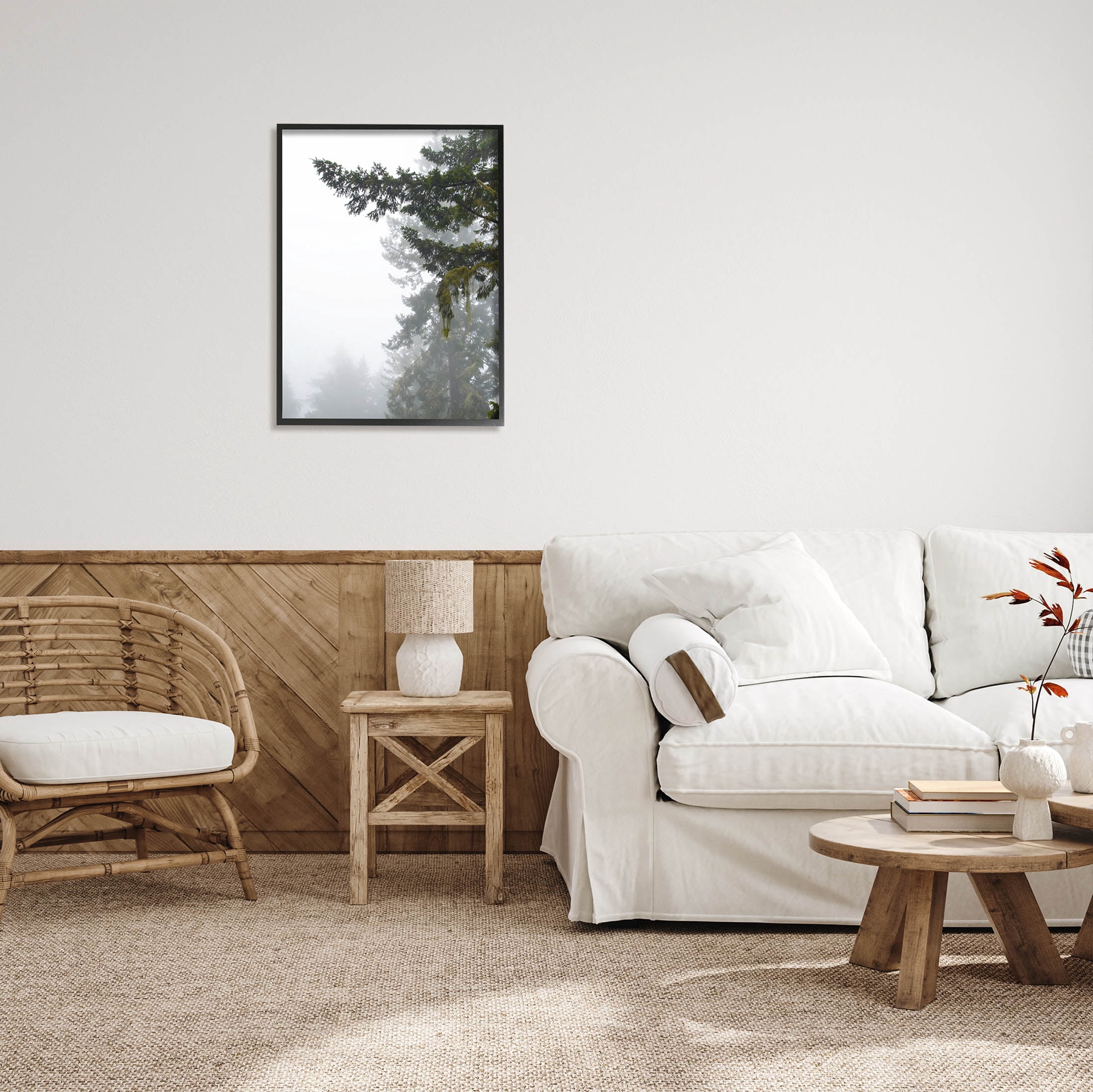 Stupell Industries Majestic Pine Tree Overhang Photograph Black Framed Art Print Wall Art, Design by Debra Van Swearingen