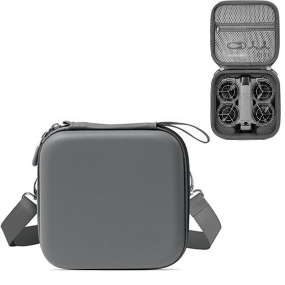 NEO 2 Drone Case, Carrying Case for DJI NEO 2 and Two Batteries, Portable Travel Storage Bag with Shoulder Strap Waterproof PU Protective Cover Organizer Box Drone Accessories