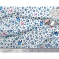 thumbnail image 2 of Soimoi Viscose Chiffon Fabric Butterfly & Flower Decor Fabric Printed Yard 42 Inch Wide, 2 of 3