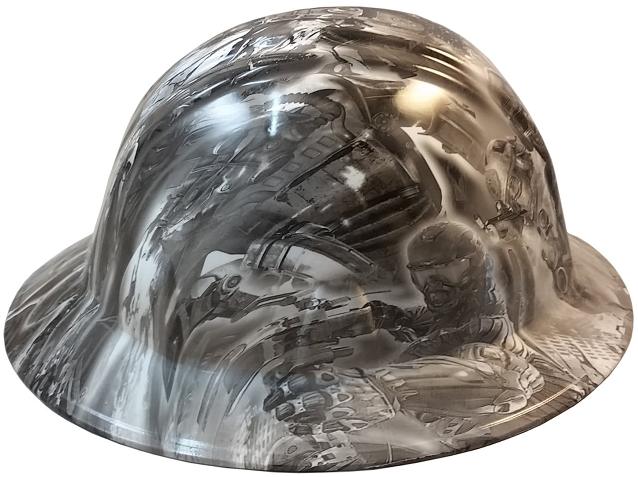 Modern Soldier Hydro Dipped Hard Hats Full Brim Design with 4 Pt Suspension