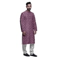 thumbnail image 2 of Atasi Kurta Pyjama de Fête pour Hommes, Col Mandarin, Ensemble Ethnique Imprimé Kurta, 2 of 5