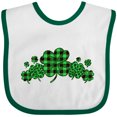 thumbnail image 3 of Inktastic St. Patrick's Day Clovers in Plaid Boys or Girls Baby Bib, 3 of 4
