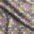 thumbnail image 1 of Soimoi Leaves Print,Cotton Poplin, Sewing Fabric Sold by The Yard 42 Inch Wide,Sewing Craft Quilting/Quilt Making Fabric, Purple, Pink, Black, 1 of 5