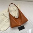 thumbnail image 3 of Bolso de hombro compuesto de empalme de PU Transpirable Viaje de compras para mujeres (marrón), 3 of 8