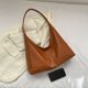 thumbnail image 5 of Bolso Hombro Compuesto Empalme PU Transpirable Compras para Mujeres (marrón), 5 of 9