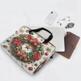 thumbnail image 5 of 16" Laptop Briefcase for Work Travel Laptop Shoulder Bag Carrying Handbag Laptop Case Christmas Wreath Pattern, 5 of 8