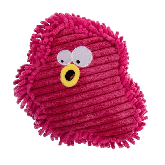 goDog PlayClean Germs Squeaky Plush Dog Toy with Odor-Eliminating Essential Oils, Chew Guard Technology - Pink, Large PlayClean Large PlayClean - Germs Monster (Pink)