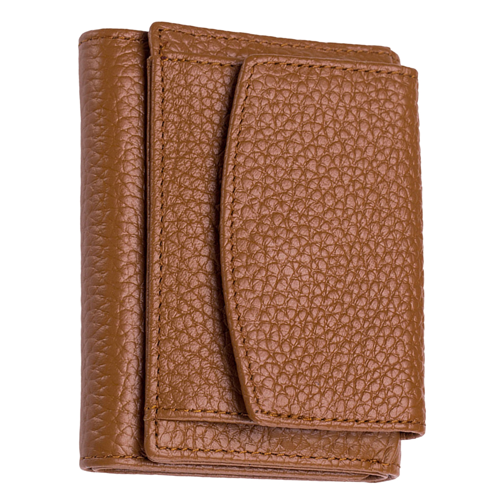Mini Wallet Faux Leather Coin Purse RFID Blocking Card Holder Firm Stitching Folding Small Change Storage Pouch