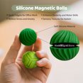thumbnail image 4 of Magnetic Fidget Balls 6 Pack - Soft Silicone Sensory Toys for Teens & Adults - Silent Stress Relief, 4 of 8