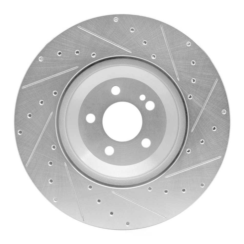 Dynamic Friction Company 631-63166L DFC Brake Rotor - Drilled And Slotted - Silver