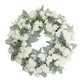 thumbnail image 4 of 16inch Decor Wreath Home Decor Farmhouse Wreath Round Wreath Floral Wreath for Spring Photo Props Anniversary Valentines Decor White, 4 of 8