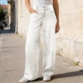 thumbnail image 2 of EYNMVR Womens Barrel Jeans Wide Leg Boyfriend Denim Pants Hop Vintage Baggy Jeans Cotton Mid-Low Elastic Waist Pants, 2 of 8