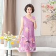 thumbnail image 1 of Summer Cotton Linen 2 Piece Set Dress Cardigan Women Party Midi Dresses Elegant Vintage Robe Femme4XL 70-77.5kg Gao Jinjia LED, 1 of 2