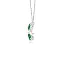 thumbnail image 2 of ANGARA Natural Marquise Emerald Olive Branch Pendant in 14K White Gold for Women (Size-5x2.5mm) | May Birthstone, Birthday, Anniversary, Jewelry Gift for Women | Natural Emerald Necklace, 2 of 9
