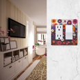 thumbnail image 5 of Yayeee Rocker Switch Wall Plate 1-Gang 4.6"x2.9" Home Decorative Outlet Cover, Purple Flowers, 5 of 6