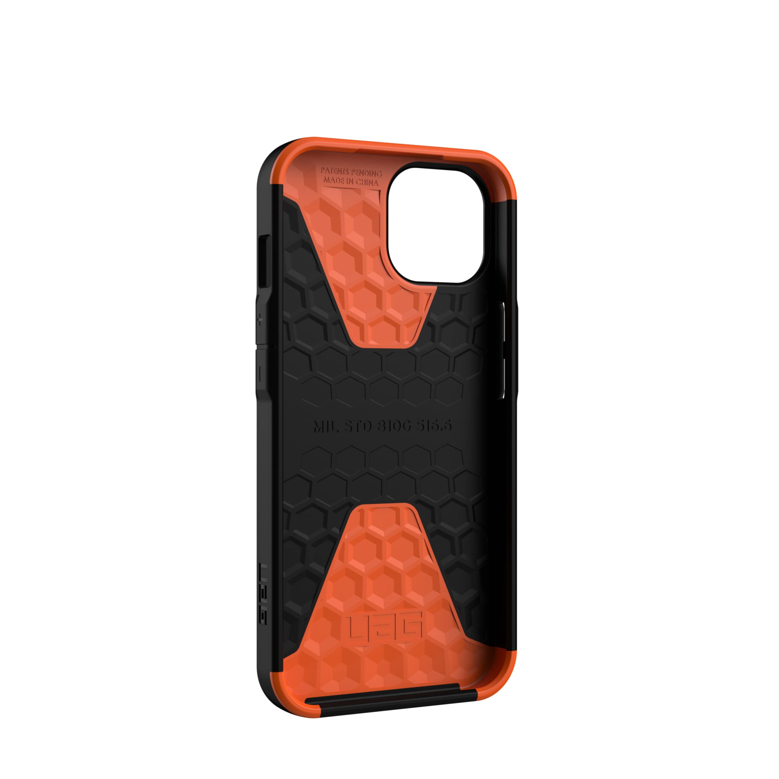 UAG iPhone 14 Case Black 6.1" Civilian Sleek Ultra Thin Impact Resistant Dropproof Protective Cover Compatible with Wireless Charging by URBAN ARMOR GEAR