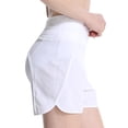 thumbnail image 2 of FEDTOSING Women Athletic Shorts Elastic Running Shorts Quick Dry Gym White Workout Shorts Liner 4",up to Size 2XL, 2 of 5