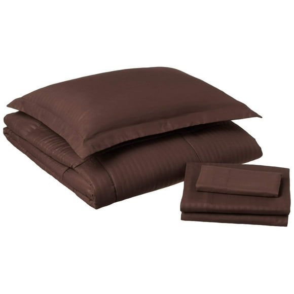 Set de edredón Sweet Home Collection Dobby Chocolate Twin