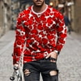 thumbnail image 2 of fartey Men Plus Size Valentines Day T-Shirts Funny 2025 Love Heart Printed Top Tunic Casual Long Sleeve Hip Hop Tshirt Big and Tall Trendy Pattern Crewneck Fitness Gifts Shirt, S-5XL, 2 of 5