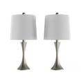 thumbnail image 2 of Lavish Home Set of 2 Table Lamps with Energy-Efficient LED Bulbs (Silver), 2 of 6