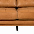 thumbnail image 3 of Pasargad Home Kimberly Top Grain Leather 3 Seater Brown Sofa, W88", 3 of 11