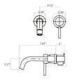 thumbnail image 5 of JERFIT 360° Swivel Modern Wall Mounted Single Handle Bathroom Sink Faucet with Aerator, Brushed Gold Finish, Spot Resistant Brass Construction, 5 of 5