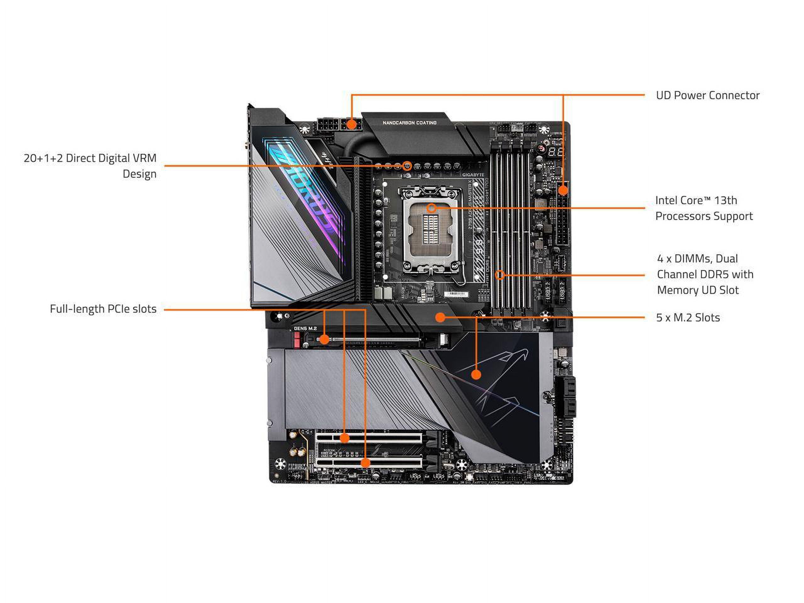 GIGABYTE Z790 AORUS MASTER X LGA 1700 EATX Motherboard, DDR5, 5 M 