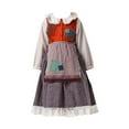 thumbnail image 5 of EnJoCho Halloween Prairie Dress for Girls Retro 𝖬edieval Dress Set with Headscarf Apron 𝖥loral Ruffle Par𝗍y Dress Countryside Style Performance Outfit, 5 of 9