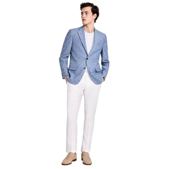 Tommy Hilfiger Mens Modern fit Sport Coat Blazer 42 R Light Blue Solid Stretch