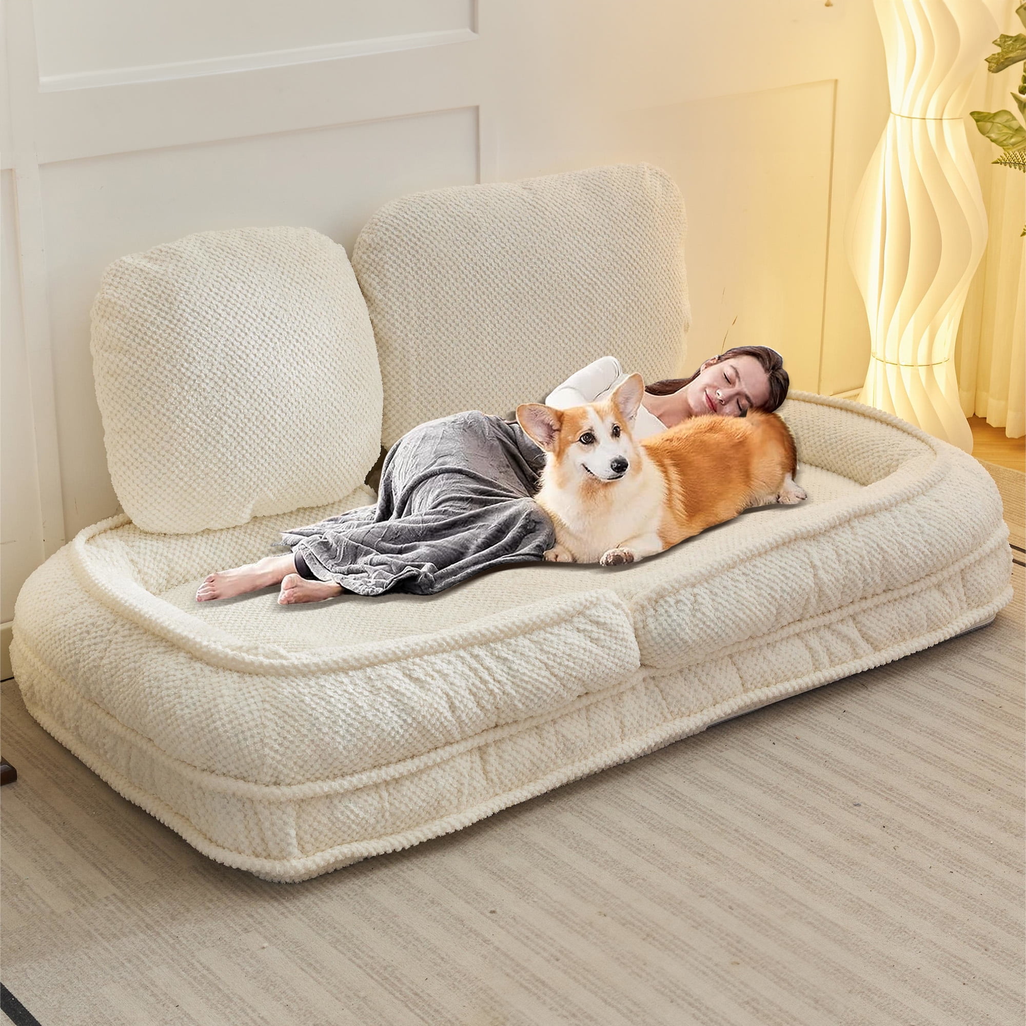 AK　NEIGHBORHOOD FOLDING SOFA. Z-HOM Folding Sofa Bed, Adjustable 6 Inch Floor Couch with Memory