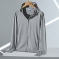 thumbnail image 5 of MIASHUI Chemise de Pêche Décontractée pour Femmes, Couleur Unie, Protection Solaire, Sensation de Soie Glacée, Respirante, pour Course, Cyclisme, Randonnée, Extérieur, Active, à Capuche, Gris, TG, 5 of 5