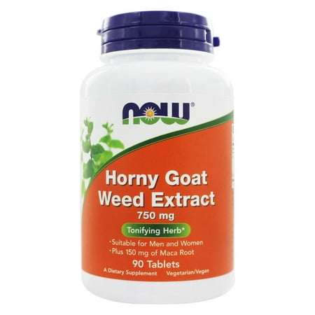 NOW Foods - Horny Goat Weed Extrait 750 mg. - 90 comprimés