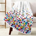 thumbnail image 3 of Colorful Throw Blanket for Girls Kids Women, Cute Rainbow Polka Dots Decor Warm Cozy Bed Couch Blanket, Super Soft Microfiber Flannel Blankets and Throws for Sofa Bedding Living Room 50x60 Inches, 3 of 5