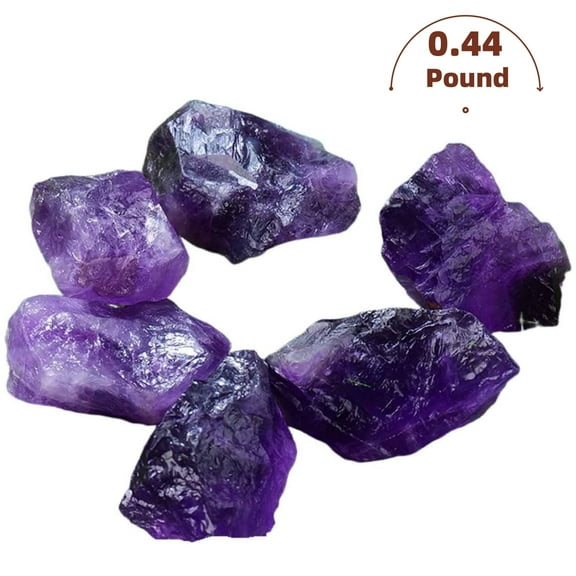 Topboutique 0.44 lb Amethyst Quartz Amethyst Stone Rough Crystal Stone Reiki Stone Tumbling Rocks Amethyst Healing Crystal Chakra Stone for Meditation Reiki Collection,2-3cm/0.78-1.18in