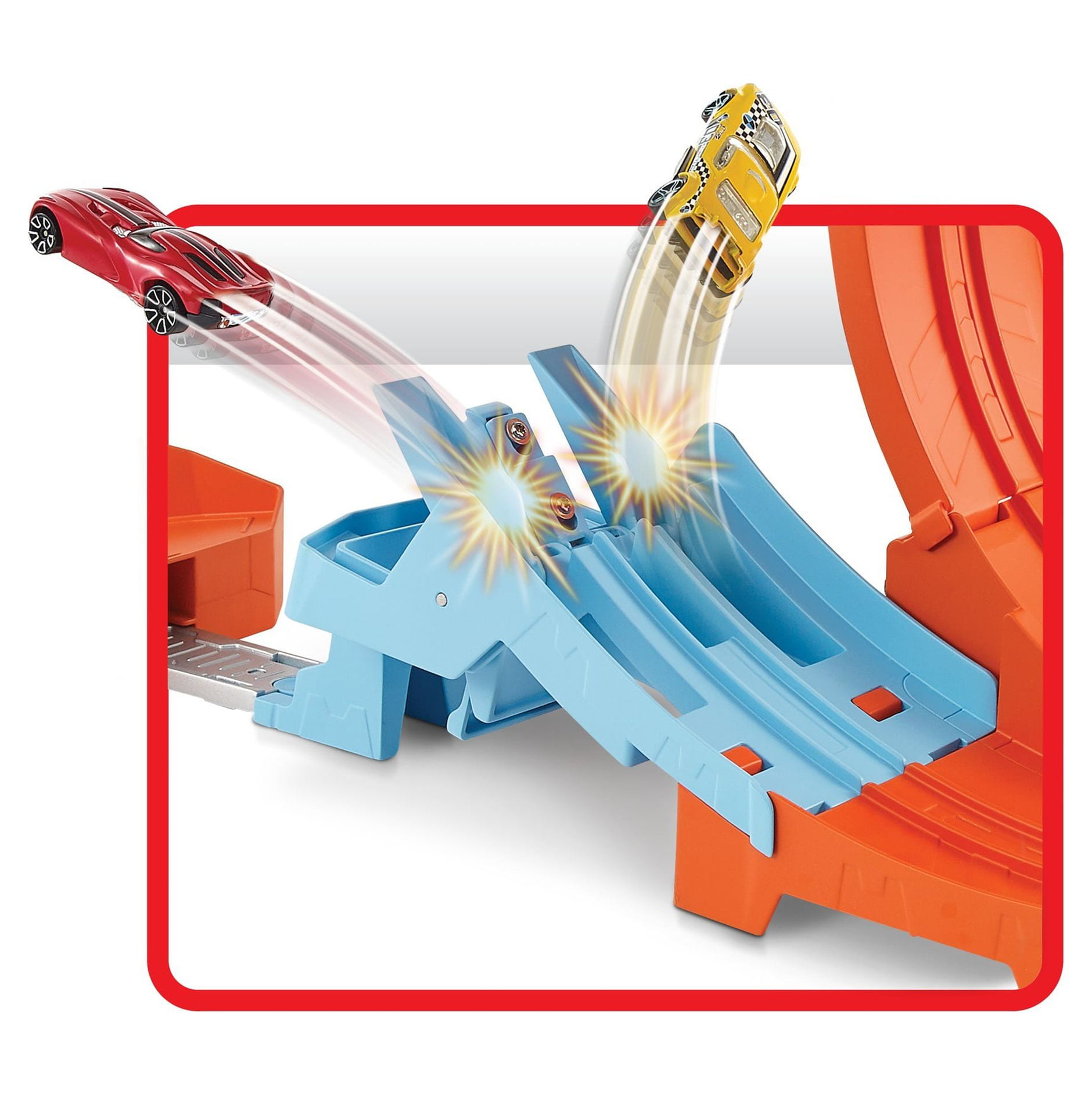 ​Hot Wheels® Loop Stunt Champion™ Track Set with Dual-Track Loop, Dual  Launch, Spring Ramp & 1 Hot Wheels® Car for Kids 4 Years Old & Older