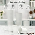 thumbnail image 3 of 360 Count 12 oz Coffee Cups, Leak-Free Food Safe Paper Cups 12 oz, Disposable 12oz White Paper Cups for Cold and Hot Drinks, 3 of 14