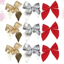 YOSADIER 72Pcs Golden and Silver Bowknots for Festive Home and Office Decor