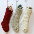 thumbnail image 2 of 18" Large Size Cable Knit Knitted Christmas Xmas Stockings Stocking Decorations, 2 of 4