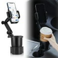 thumbnail image 2 of NefLaca  Cup Phone Holder for Car, 2 in 1 Car Cup Holder Expander with Phone Mount,360° Rotation Long Arm Cell Phone Holder for Car, 2 of 5