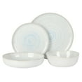 thumbnail image 4 of Gibson Elite Auckland Blue Swirl Stoneware Reactive Glaze 16 Piece (Service for 4) Plates and Bowls Dinnerware Set, 4 of 6