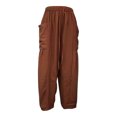 thumbnail image 4 of LILLUSORY Women‘s Linen Wide Leg Pants 2023 Casual Loose Lightweigt Beach Palazzo Harem Pants, 4 of 4