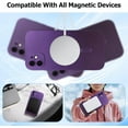 thumbnail image 2 of Magnetic Case for iPhone 12 Phone Case for Women/Men, Shockproof Matte Luxury Soft Metallic Luster Design with Camera Lens Protector, Compatible with Magsafe Case for iPhone 12 6.1"-Purple, 2 of 12