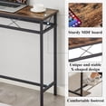 thumbnail image 6 of VECELO Console Table with Power Outlet & USB Port, 39.4" Narrow Sofa Table with Charging Station, Industrial Entryway Table for Living Room, Hallway, Foyer, Bedroom, Brown, 6 of 6