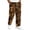 Earthy Yellow, variant on GrmtClth Men's Vintage Leaf Camo Cargo Pants Relaxed Wide Leg Drawstring Elastic Waist Multi Storage Pocket Trousers Army Green 3XL