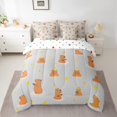 thumbnail image 2 of Homewish Cartoon Capybara 7 Pieces Bedding Comforter Set For Children Teens,Kawaii Wildlife Full Bedding Set Lightweight,Cute Animal Fitted Sheet Flat Sheet,Breathable Home Decor,Reversible, 2 of 8