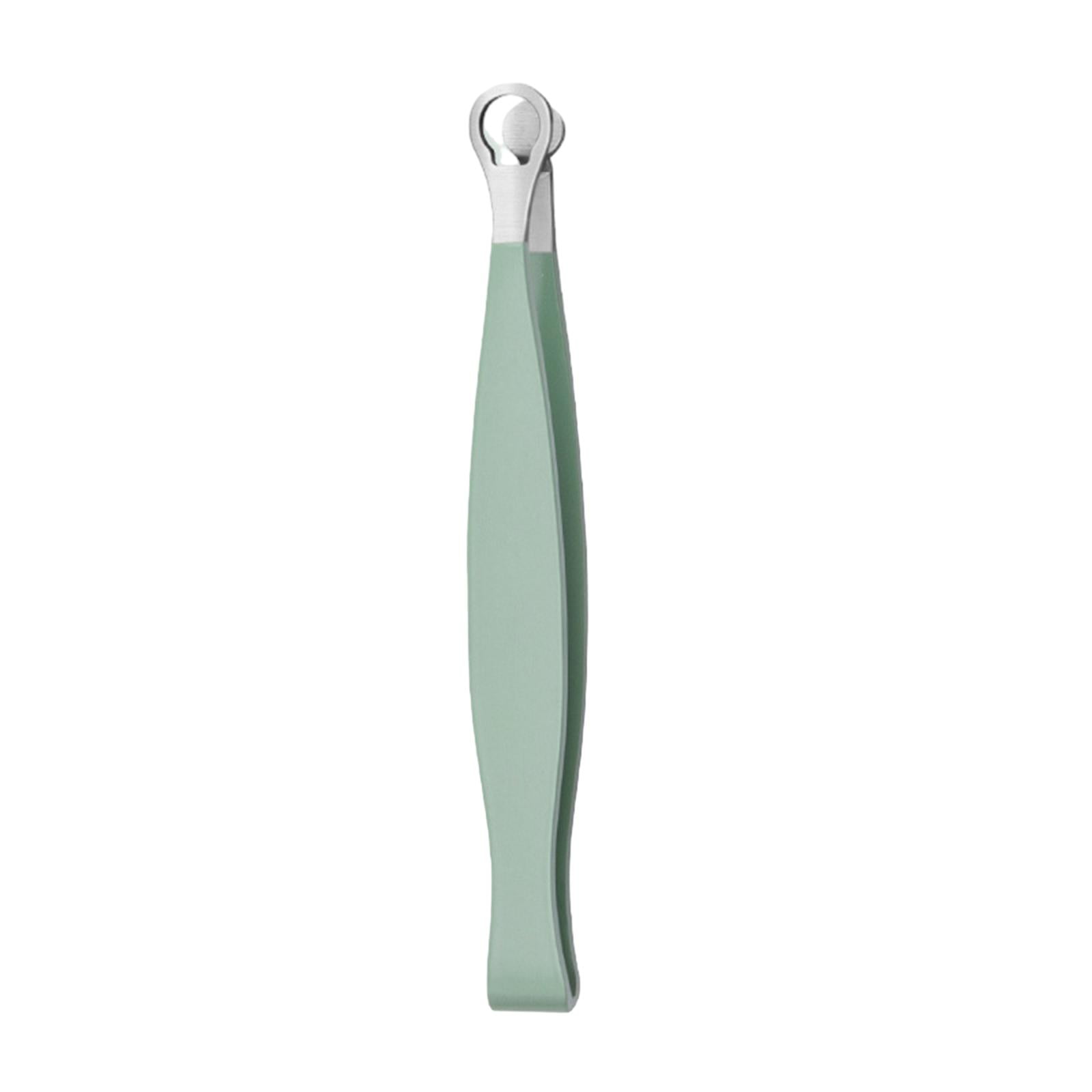 TOOYFUL 4xUniversal Nose Hair Trimming Tweezers Round Tipped Tweezers for Eyebrow Hair Green